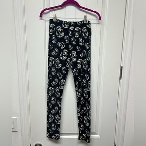 Velvet Skull Leggings Sz Sm